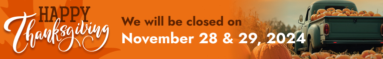  We will be closed on November 28th and 29th for Thanksgiving | The Auto Shop